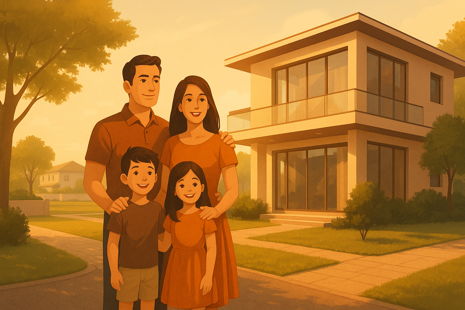 Lifestyle concept home illustration